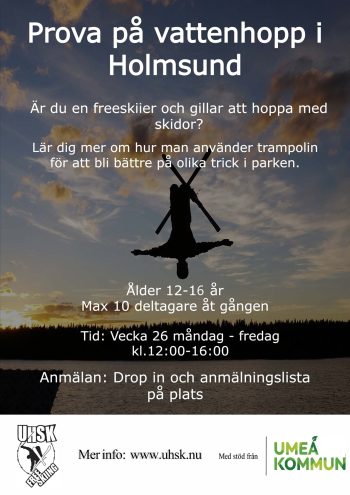 Prova på vattenhopp i Holmsund