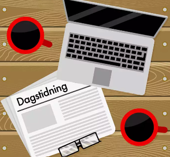 Nyhetscafé på lätt svenska