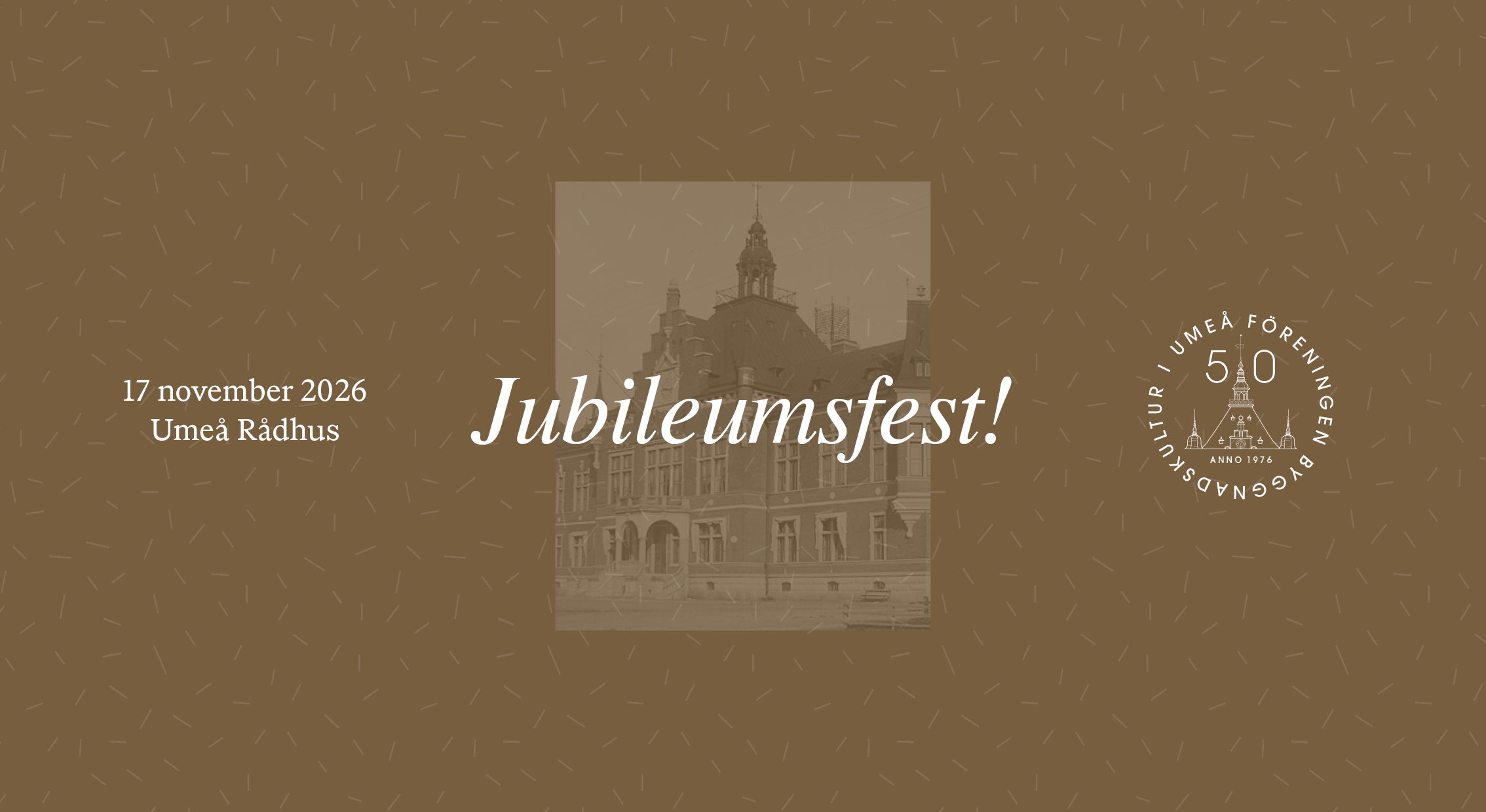 Jubileumsmiddag med utdelning av Umespiran 2026