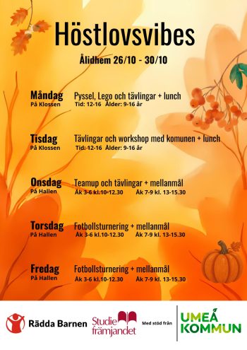 HöstVibes med Rädda Barnen Ålidhem